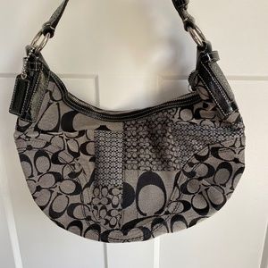 COACH 'C' Patchwork Soho Jacquard Canvas Shoulder Bag
